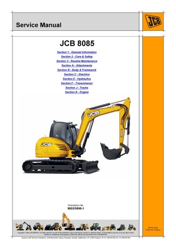 Jcb 8085 service manual - jcb,