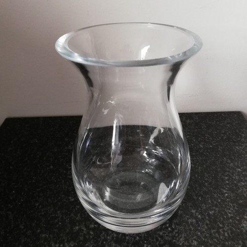Clear glass vase - clear, medium