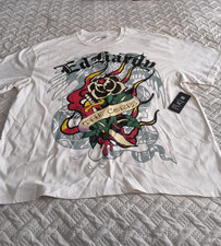 Ed Hardy XL White Graphic