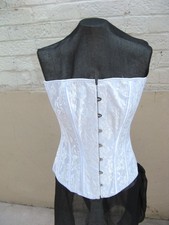 Corset, basque  White  In excellent unused condition  Boned and laced