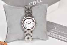 Ebel Classic Ladies Quartz Watch 9087121/0228P White Roman Dial, Date, Stainless