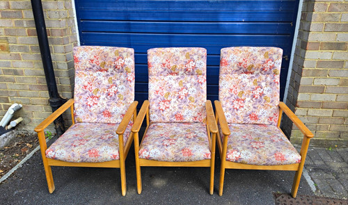 Parker knoll set floral - 3,