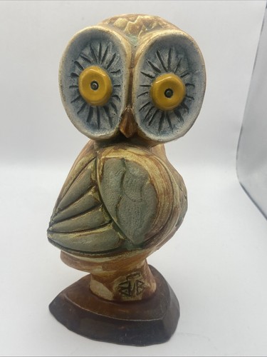 Studio pottery owl figure - owl,