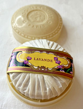 Vintage Roger & Gallet Lavand Soap In Celluloid Container, Mid Century rare