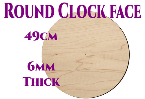 49cm wooden wall round - 49cm, clock