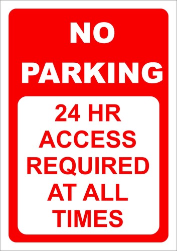 Parking signage plastic - no,