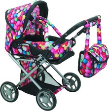 Deluxe Doll Pram Foldable Doll