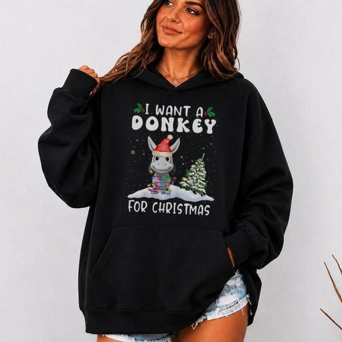 Donkey christmas hoodie - donkey,