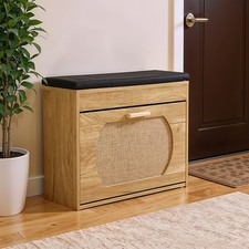 Wooden Shoe Cabinet Padded