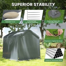 Outdoor Storage Shelter 240 x 195 cm Portable Motorcycle Bike Shed