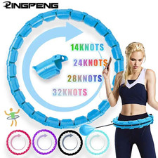 2-in-1 Weighted Exercise Abdomen Hoop Detachable Infinity Hoop for Weight Loss
