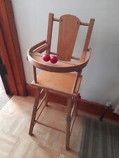 Vintage Childs Dolls High Chair Play Toy Mid Century 1950s