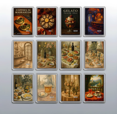 Gourmet food fridge magnet - food,
