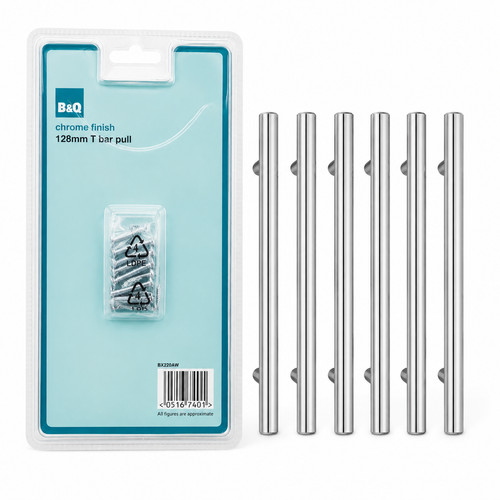 Bar pull handles 6pcs chrome - bar,