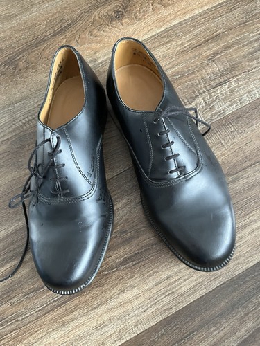 Black leather parade shoes - black,