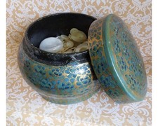 Small Paper Mache Box Filled