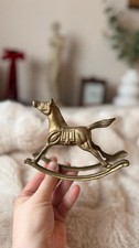 Vintage brass rocking horse