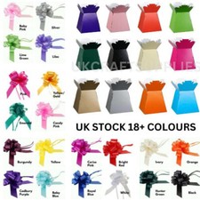 Living Vase Flower Bouquet Florist Transporter Gift Box Easter day + Pull Bow UK