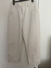 Vintage Gap Cropped Jodhpurs Size 6 Off White Cream 100% Cotton 90s Throwback