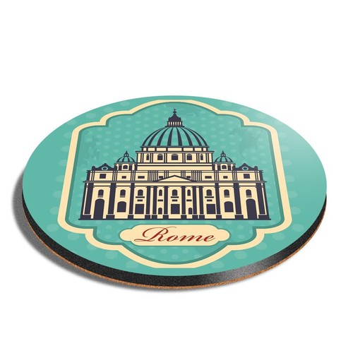 Round mdf coaster rome - coaster, rustic