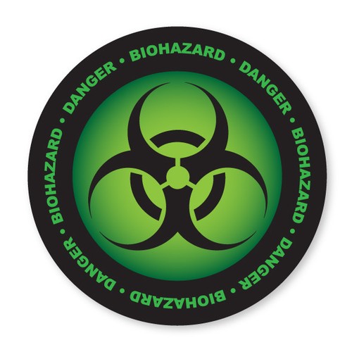 Danger biohazard round - 2,