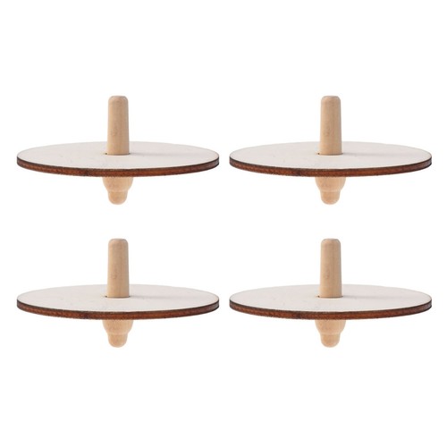 4pcs wooden spinning tops - 4pcs,