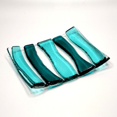 Handmade fused glass peacock - fused,