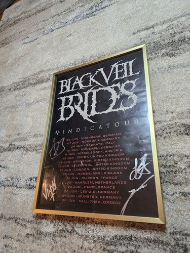 Black veil brides signed - veil,