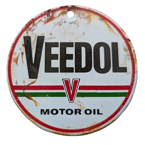Veedol motor oil sign enamel - veedol,