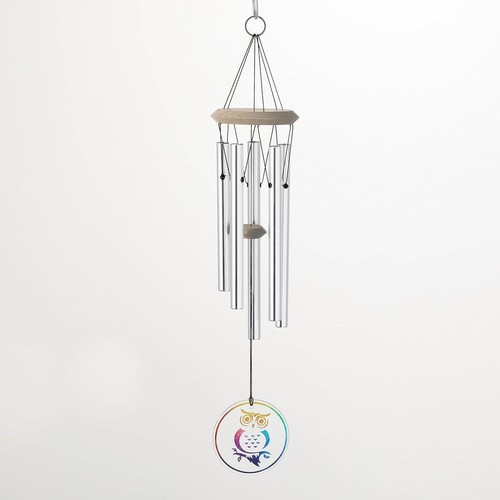 Woodstock wind chime owl glass - chime,