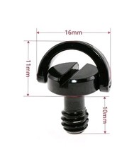1/4" D-Ring Black Stanless