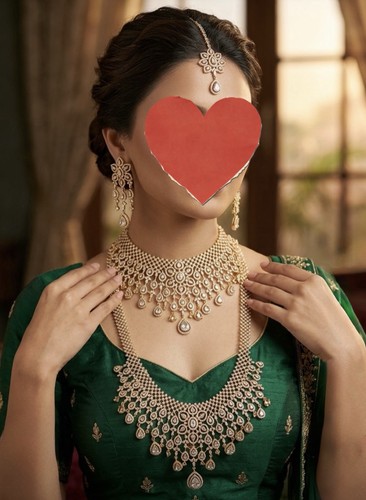 Bridal necklace earrings tika - bridal,