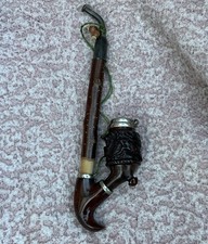 Vintage briar wooden pipe - vintage,