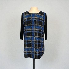 M&S Blue Chain Print Tunic Top