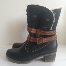 Wide Fit Relife Blue Fur Lined