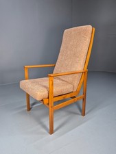 Mid Century Lounge Chair Swedish Beech Frame New Upholstery Retro  EB9882 MNOR