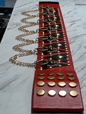  * ELVIS STYLE (RED & BLACK) Diamond Tour Jumpsuit Belt {NEW 2pc. DESIGN} *