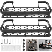 2pcs Self Adhesive Shower Shelf Bathroom Shower Caddy Rack Storage Organiser