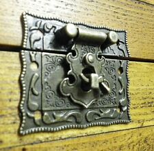 Lock Clasp Box Closer Latch Hasp Ornate c/w Screws Bronze Finish C035