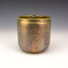 Antique Iridescent Glazed Pottery Tobacco Jar - Clement Massier - Art Nouveau