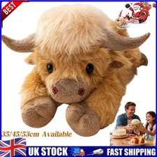 Cute Highland Cow Plush Pillow Soft Cuddly Toy Ergonomic Cozy Cushion