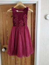 Girls Cinderella Party Dress Burgundy  12 Years