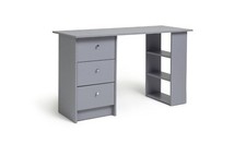 Malibu 3 Drawer Office Desk - Grey