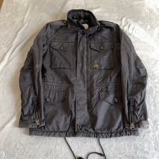 G-Star Raw Field Jacket Mens Medium Black Cotton Utility Military Hooded