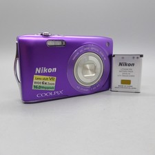 Nikon Digital Camera Coolpix S3300 16.0MP Purple Tested