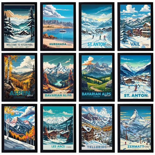 Vintage ski resorts travel - resorts,