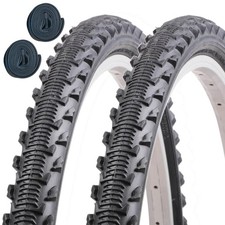 Nutrak Asteroid 26 x 1.75" Mountain 26 Inch Pair of Bike Tyres & Schrader Tubes