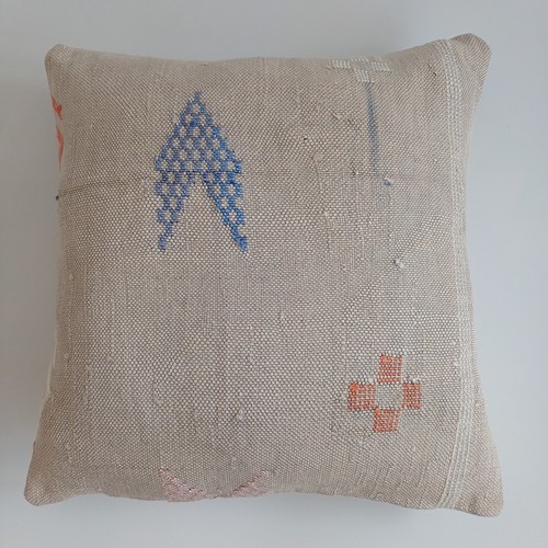 Moroccan cactus silk cushion - cactus,