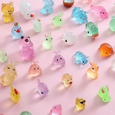 10-100x Resin Mini Animal Luminous Tiny Animal Micro Landscape Fairy Garden