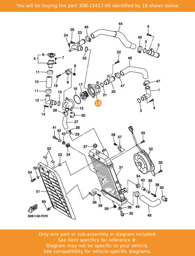 Yamaha housing thermostat - housing,,